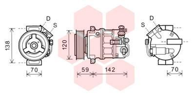 VAN WEZEL 3700K579 / Compressore, Climatizzatore