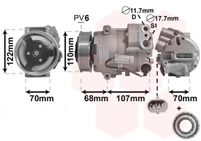 VAN WEZEL 3700K594 / Compressore, Climatizzatore *** IR PLUS ***