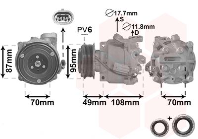 VAN WEZEL 3700K668 / Compressore, Climatizzatore *** IR PLUS ***