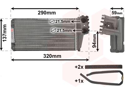 VAN WEZEL 40006227 / Scambiatore calore, Riscaldamento abitacolo *** IR PLUS ***