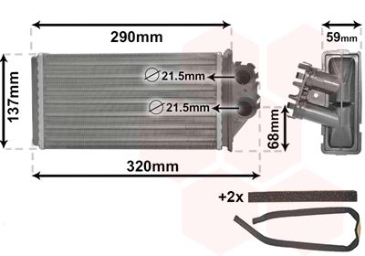 VAN WEZEL 40006228 / Scambiatore calore, Riscaldamento abitacolo *** IR PLUS ***