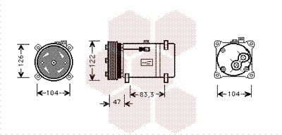 VAN WEZEL 4000K066 / Compressore, Climatizzatore