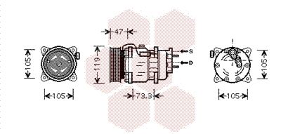 VAN WEZEL 4000K242 / Compressore, Climatizzatore
