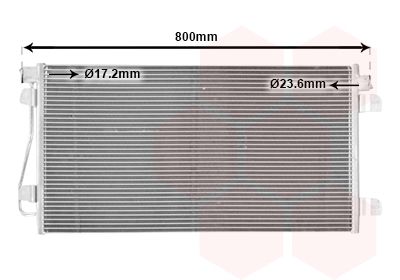 VAN WEZEL 43005348 / Condensatore, Climatizzatore