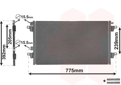 VAN WEZEL 43005366 / Condensatore, Climatizzatore *** IR PLUS ***