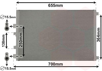 VAN WEZEL 43005422 / Condensatore, Climatizzatore