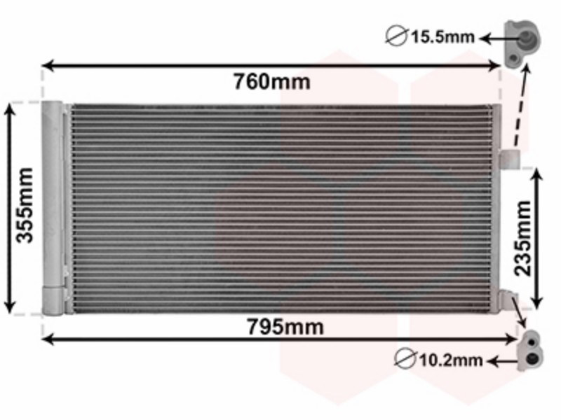 VAN WEZEL 43005430 / Condensatore, Climatizzatore