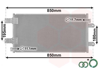 VAN WEZEL 43005443 / Condensatore, Climatizzatore *** IR PLUS ***