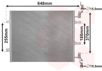VAN WEZEL 43005459 / Condensatore, Climatizzatore