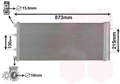 VAN WEZEL 43005475 / Condensatore, Climatizzatore