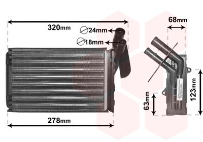 VAN WEZEL 43006048 / Scambiatore calore, Riscaldamento abitacolo *** IR PLUS ***