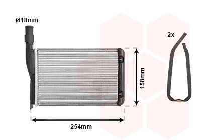 VAN WEZEL 43006087 / Scambiatore calore, Riscaldamento abitacolo *** IR PLUS ***