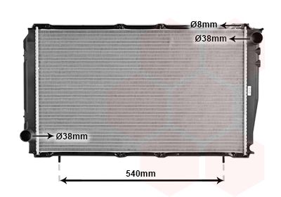 VAN WEZEL 51002043 / Radiatore, Raffreddamento motore