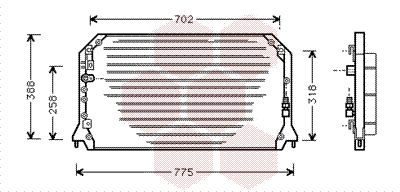 VAN WEZEL 53005254 / Condensatore, Climatizzatore