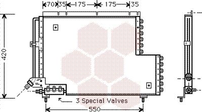 VAN WEZEL 59005081 / Condensatore, Climatizzatore
