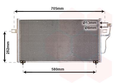 VAN WEZEL 59005086 / Condensatore, Climatizzatore
