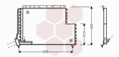 VAN WEZEL 59005131 / Condensatore, Climatizzatore