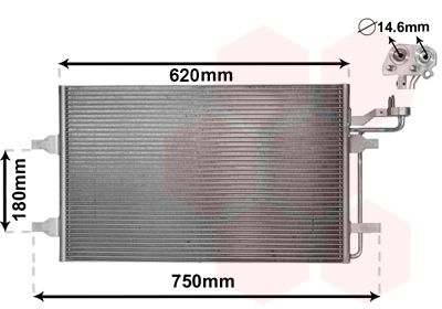 VAN WEZEL 59005140 / Condensatore, Climatizzatore