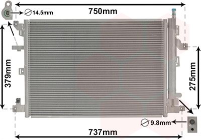 VAN WEZEL 59005152 / Condensatore, Climatizzatore