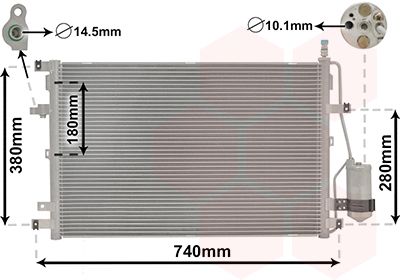 VAN WEZEL 59005158 / Condensatore, Climatizzatore
