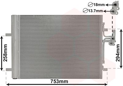 VAN WEZEL 59005161 / Condensatore, Climatizzatore