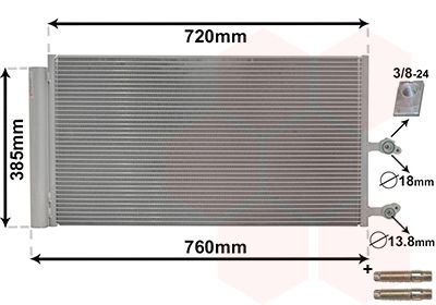 VAN WEZEL 59005194 / Condensatore, Climatizzatore *** IR PLUS ***