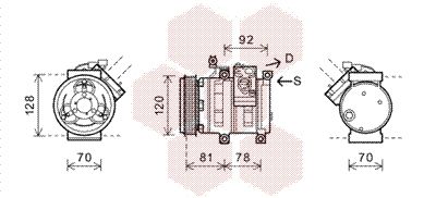 VAN WEZEL 8100K099 / Compressore, Climatizzatore