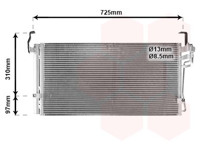 VAN WEZEL 82005071 / Condensatore, Climatizzatore