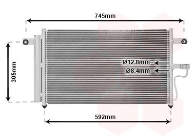 VAN WEZEL 82005082 / Condensatore, Climatizzatore