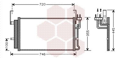 VAN WEZEL 82005084 / Condensatore, Climatizzatore
