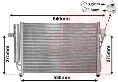 VAN WEZEL 82005087 / Condensatore, Climatizzatore