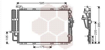 VAN WEZEL 82005091 / Condensatore, Climatizzatore