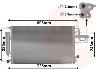 VAN WEZEL 82005156 / Condensatore, Climatizzatore