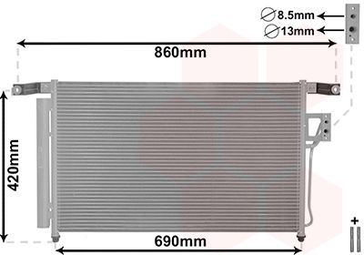 VAN WEZEL 82005175 / Condensatore, Climatizzatore *** IR PLUS ***
