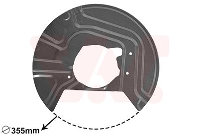 VAN WEZEL 0680372 / Lamiera paraspruzzi, Disco freno