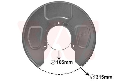 VAN WEZEL 5878373 / Lamiera paraspruzzi, Disco freno