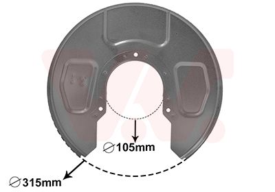 VAN WEZEL 5878374 / Lamiera paraspruzzi, Disco freno