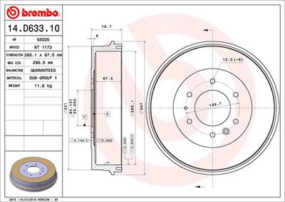 Tamb. f. posteriore Mazda b-serie (un) 11/98-12/08
