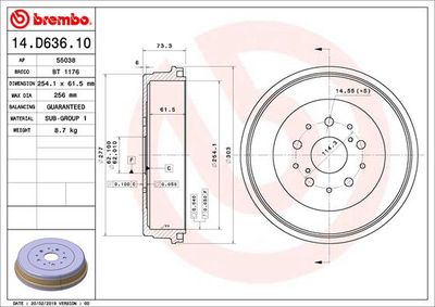 Tamb. f. posteriore Toyota hilux VII pickup (_N1_,