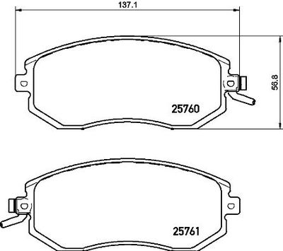 Pastiglie freno anteriore Subaru brz 06/12-> / Subaru ex