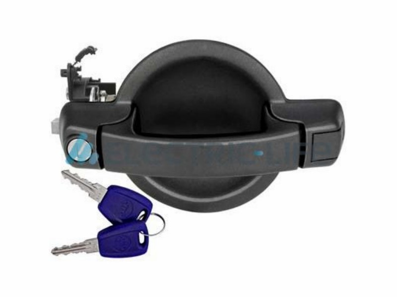 Maniglie porta esterne portellone senza chiavi posteriore nera Fiat doblò (2000>2010) 2 porte