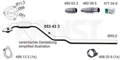 Curved hose
