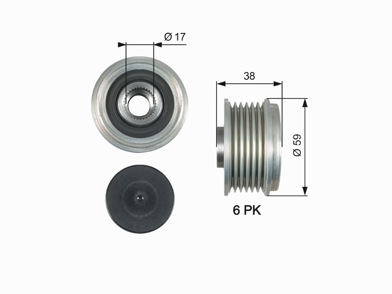 OAP7177 overrunning alt.pulley Hyundai/Kia