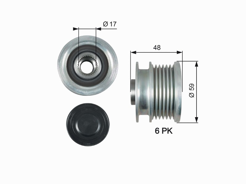 OAP7178 overrunning alt.pulley Opel