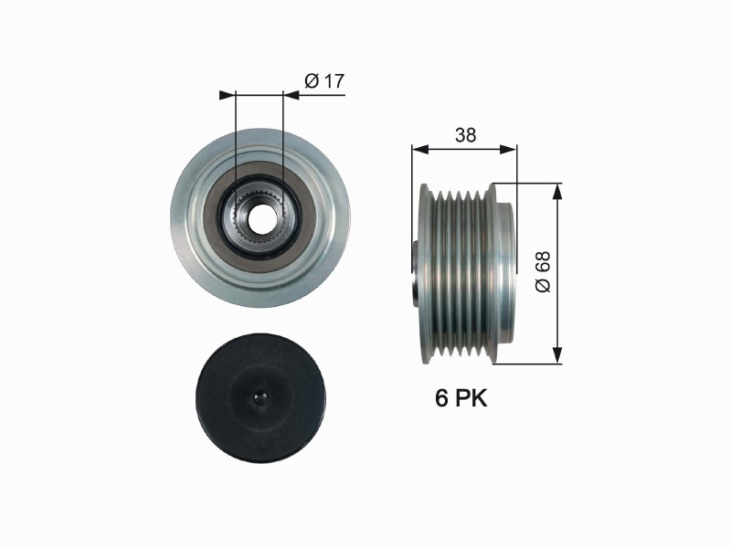 Puleggia alternatore 15mm