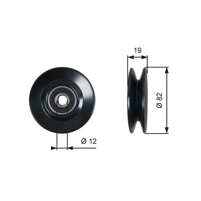 Idler/guide pulley, V-ribbed belt