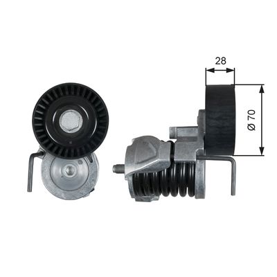 Idler/guide pulley, V-ribbed belt