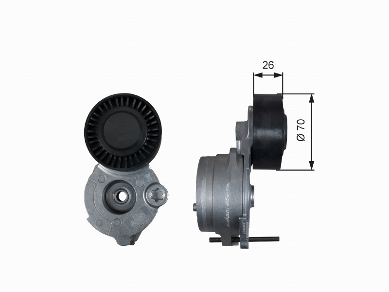 Idler/guide pulley, V-ribbed belt