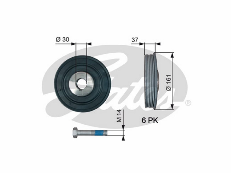 Belt pulley, crankshaft