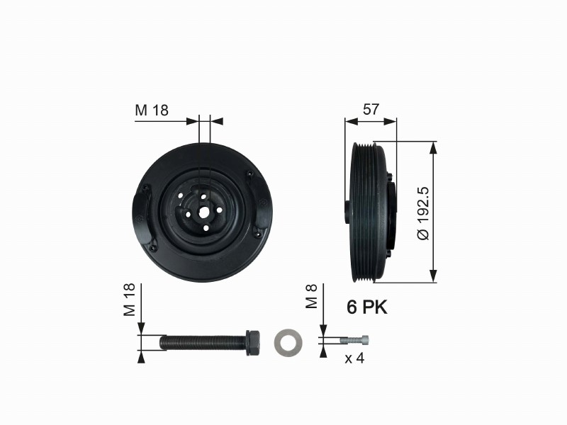Belt pulley, crankshaft